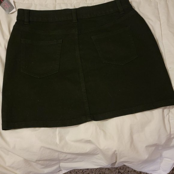 Black Denim Skirt - Picture 2 of 3